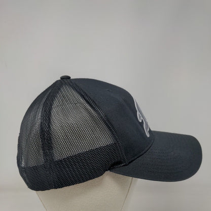 Letter M Snapback Mesh Back Trucker Hat Black One Size Richardson