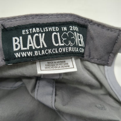 Black Clover Baseball Cap Gray One Size Live Lucky Patch Cotton Hat Slideback