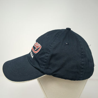Alaska To Go! Baseball Cap Blue One Size Skagway Script Embroidery Slideback Hat
