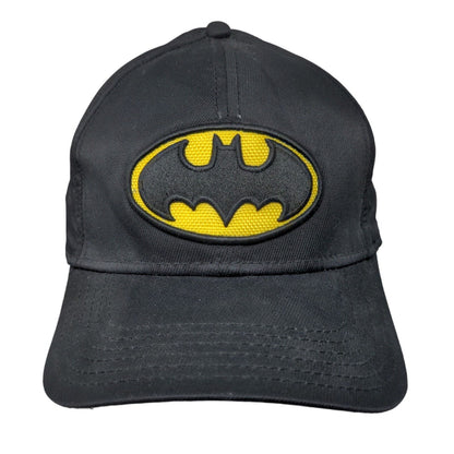 Batman Fitted Hat Black OSFM Embroidered Vented Holes 6 Panel DC Comics