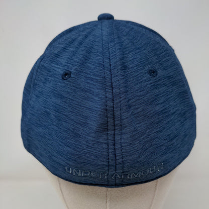 Under Armour Fitted Hat Blue M/L Embroidered Breathable Vented Holes 6 Panel