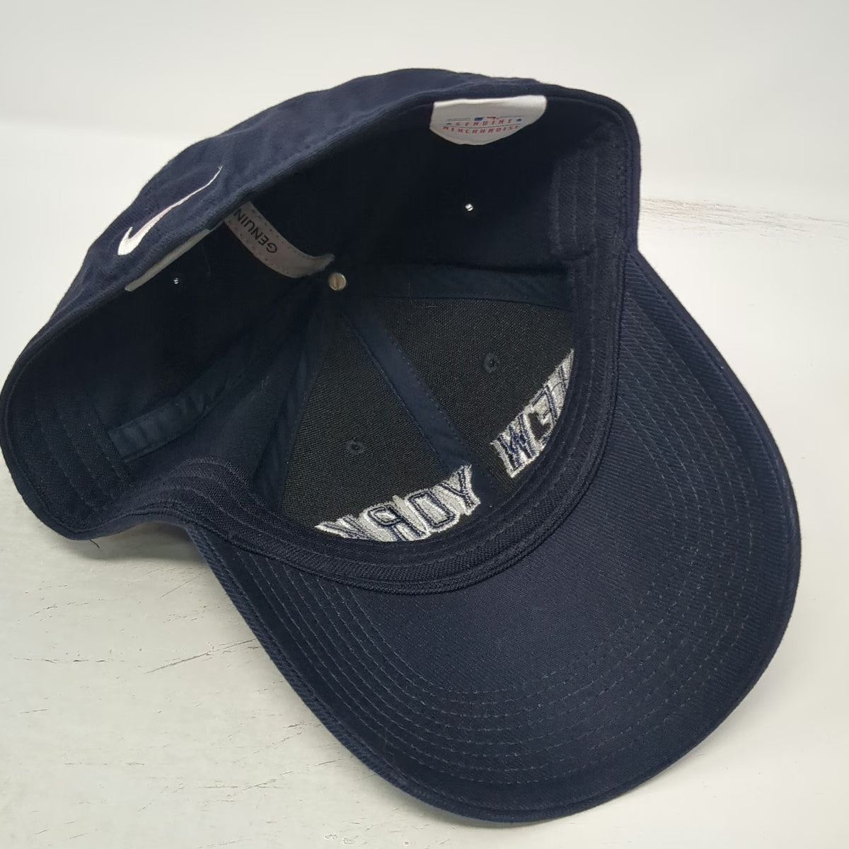 New York Yankees MLB Nike Baseball Cap Blue One Size Arched Lettering Swoosh Hat