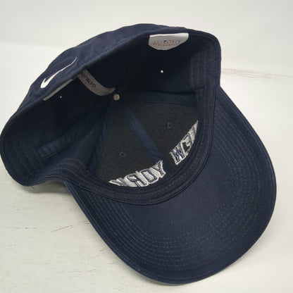 New York Yankees MLB Nike Baseball Cap Blue One Size Arched Lettering Swoosh Hat