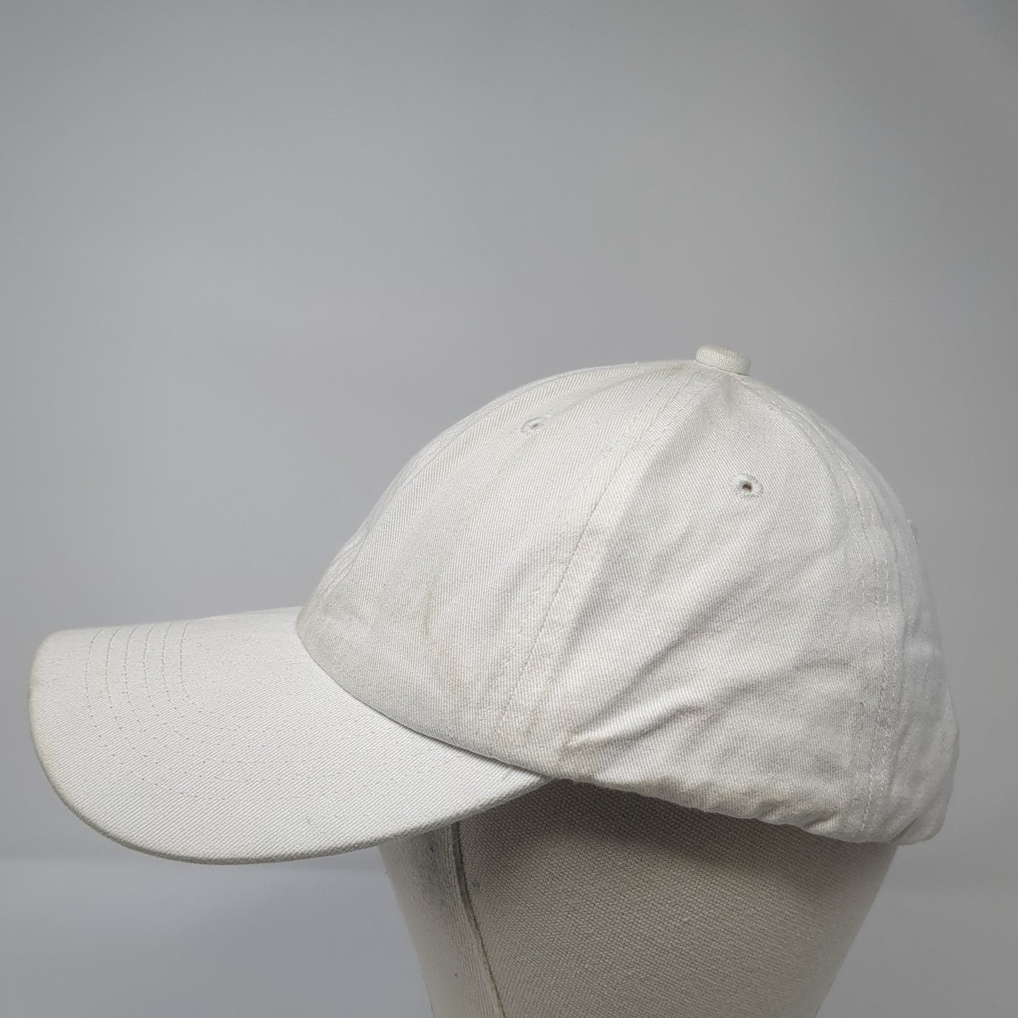 Unbranded Slideback Hat White Solid One Size Adjustable Blank Outdoor