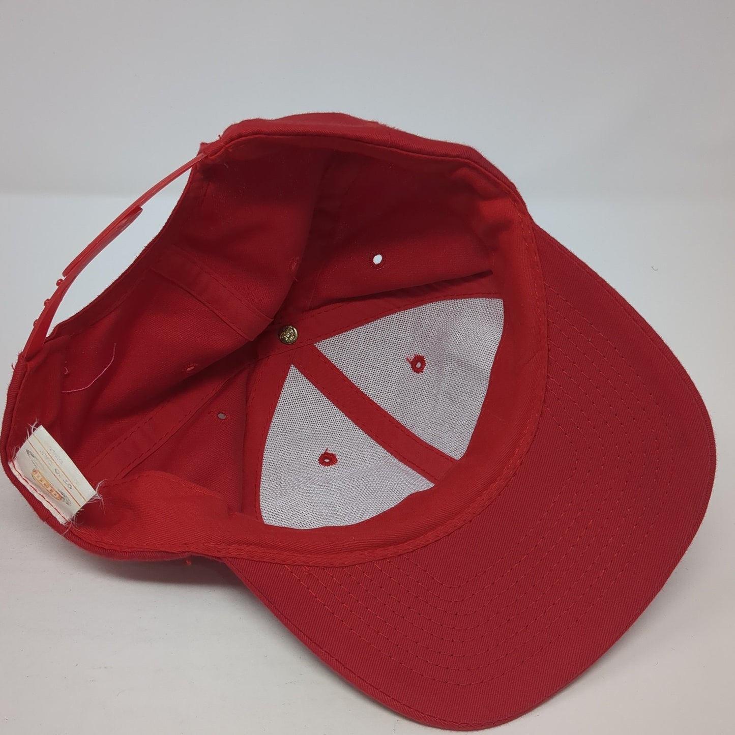 Red Hat Hubby Snapback Hat Red One Size Adjustable Embroidered 6 Panel Otto