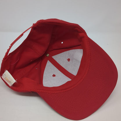 Red Hat Hubby Snapback Hat Red One Size Adjustable Embroidered 6 Panel Otto