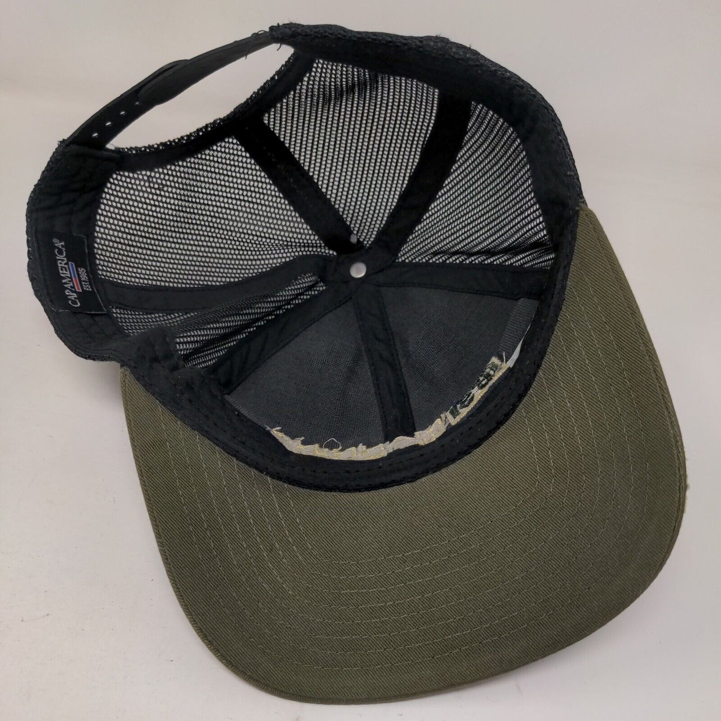 Manning Building Supplies Snapback Trucker Hat Brown OS Mesh Back Cap America