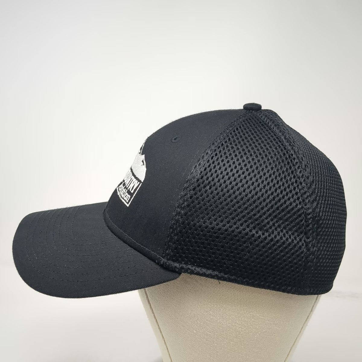 New Era Baseball Cap Black XL SD Backcountry Aviation Mountain Mesh Fitted Hat