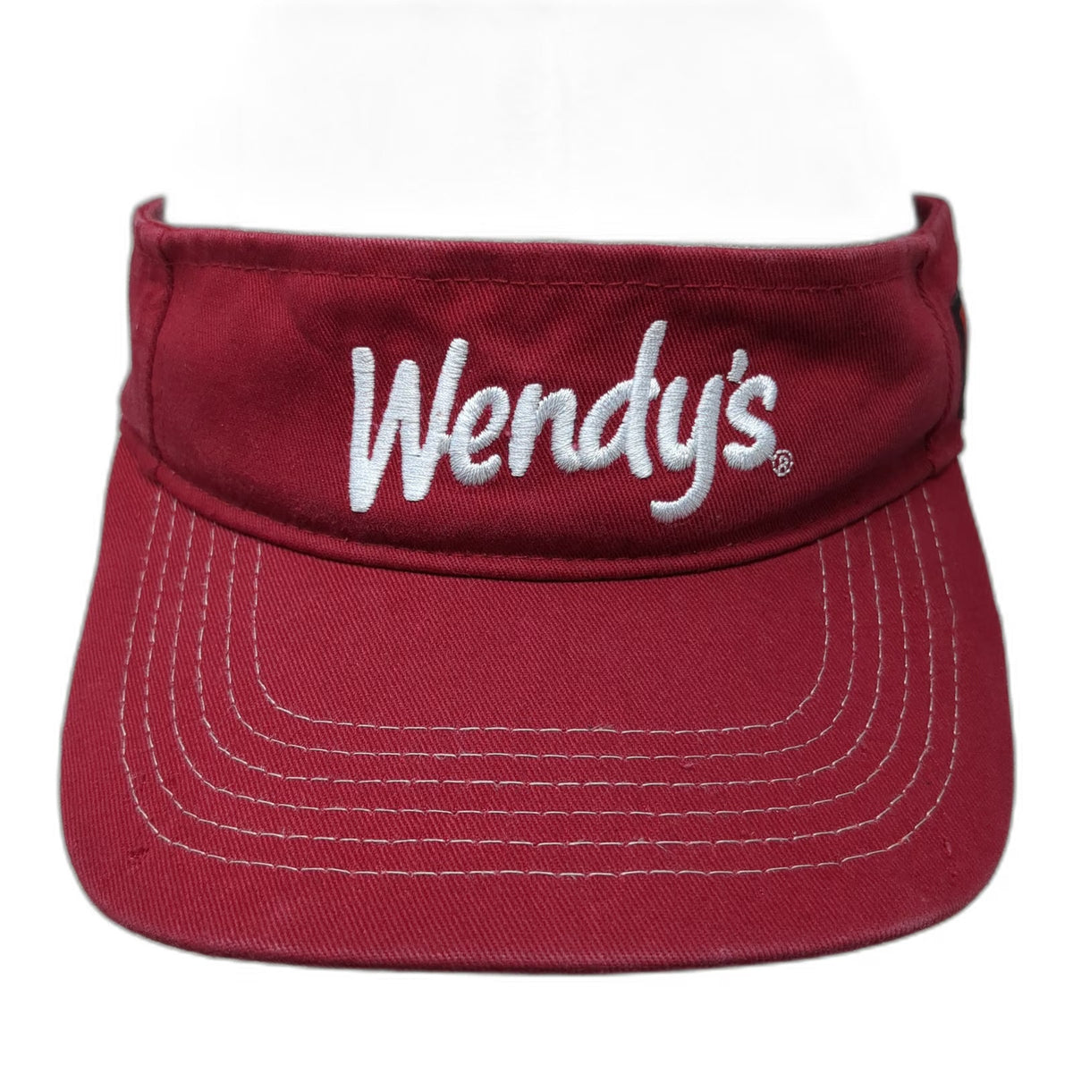 Adams Wendy's Dave Thomas Foundation Red Visor Hat One Size Cotton Strapback