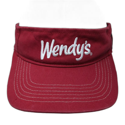 Adams Wendy's Dave Thomas Foundation Red Visor Hat One Size Cotton Strapback