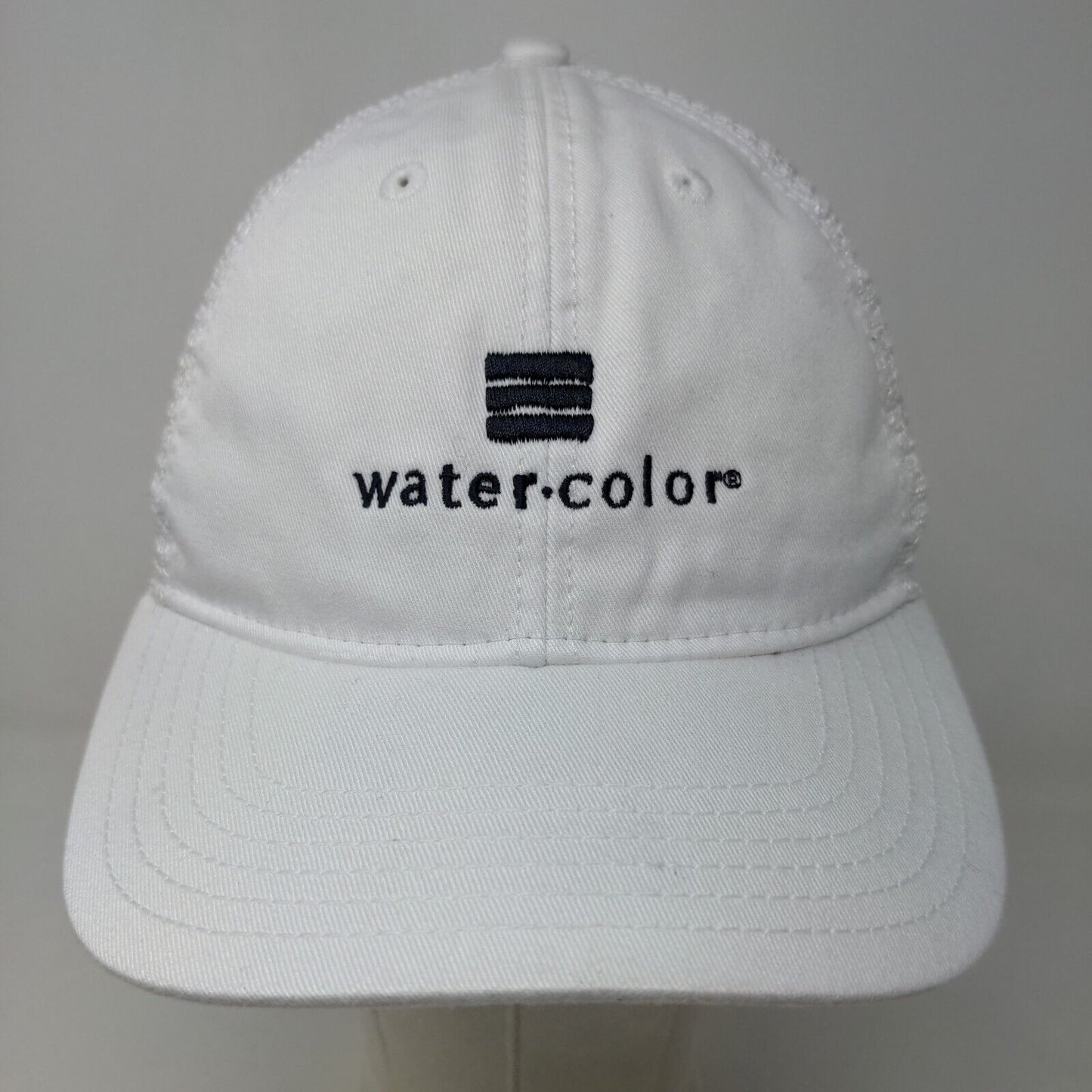 Legacy Men's Snapback Mesh Back Hat White Embroidered Water Color Logo