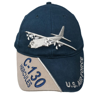Eagle Crest Baseball Cap Blue One Size C-130 Hercules US Air Force Plane Hat