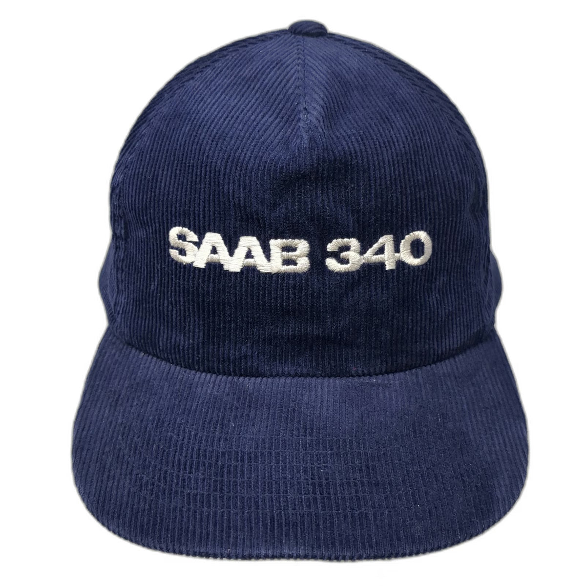 Saab 340 Yupoong Trucker Blue One Size Corduroy Snapback Hat Aviation Airplane