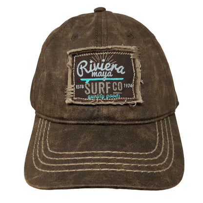 Riviera Maya Surf Co Patch Slideback Hat Brown One Size Banana Bay