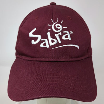 OTTO Sabra Logo Red White Baseball Cap One Size Hat Strapback Cotton Embroidered