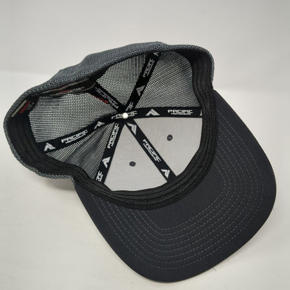Pacific Headwear Fitted Trucker Hat Gray 7 3/8-8 Lightweight Mesh Back Blank