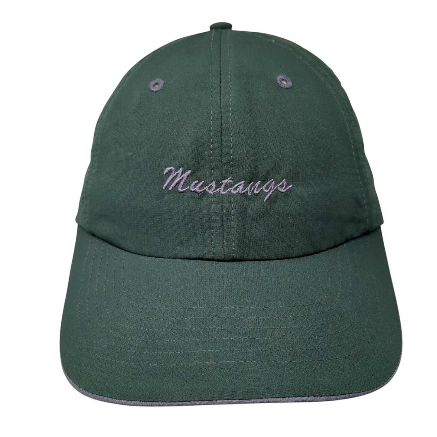 Mustangs Strapback Hat Green OS Adjustable Embroidered R. Active Richardson
