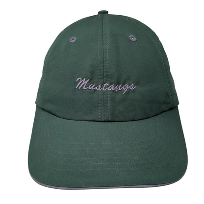 Mustangs Strapback Hat Green OS Adjustable Embroidered R. Active Richardson
