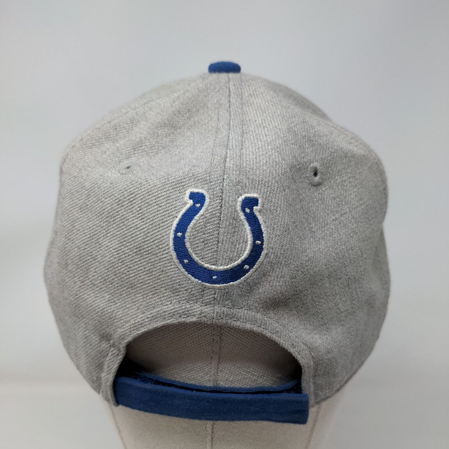 New Era Strapback Hat NFL Indianapolis Colts Embroidered Crown Royal Blue Gray