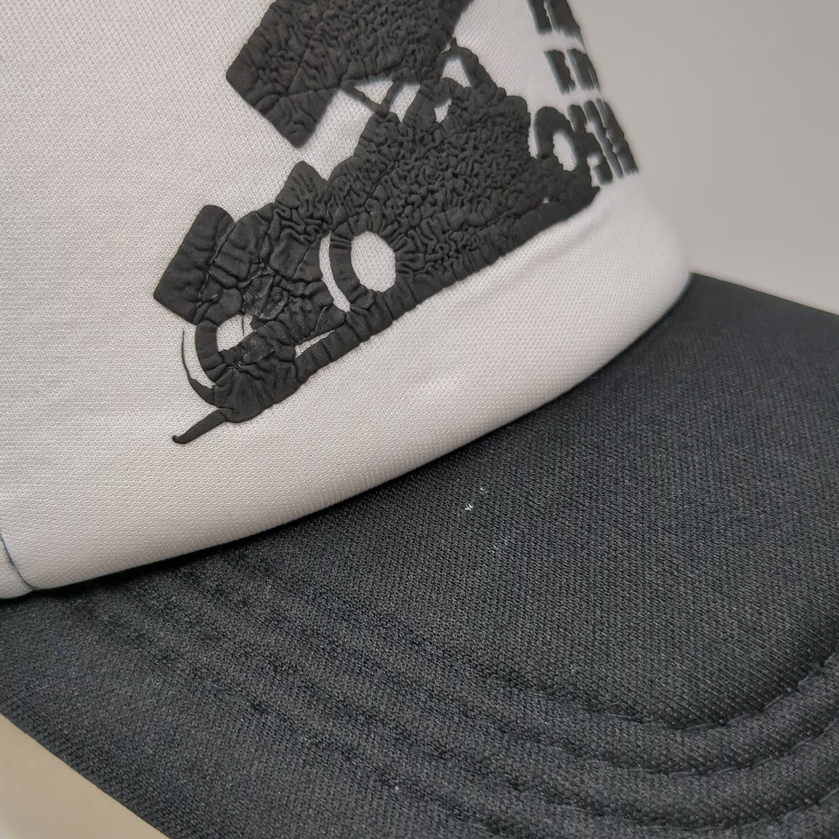 Hobby Lobby Trucker Hat White Black One Size Sprint Car Racing Checkered Pattern
