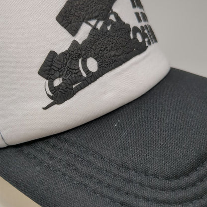 Hobby Lobby Trucker Hat White Black One Size Sprint Car Racing Checkered Pattern