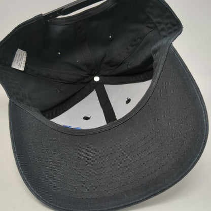 Mac Tools Snapback Hat Black One Size Blue Embroidery 6 Panel Cotton Adjustable