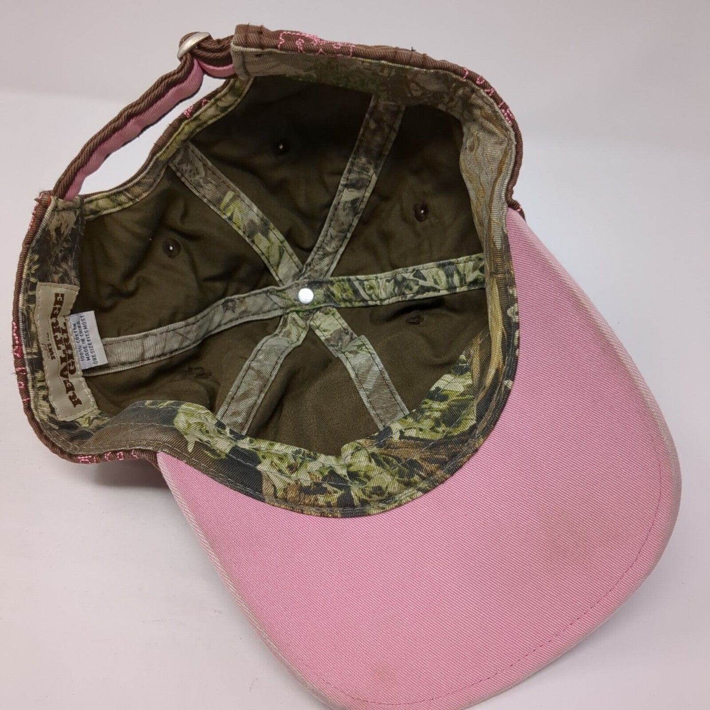 RG Realtree Girl Slideback Hat Brown One Size Adjustable Embroidered 6 Panel