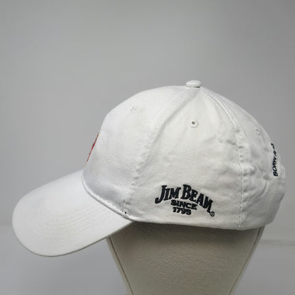 Jim Beam Baseball Cap White One Size Born and Barreled in the USA Cotton Hat