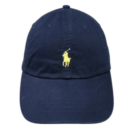 Polo Ralph Lauren Baseball Cap Blue One Size Slideback Yellow Pony Logo Hat
