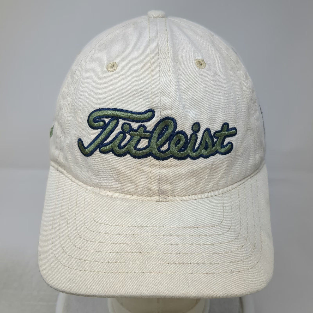 Titleist Baseball Cap Beige One Size FootJoy FJ Adjustable Cotton Green Blue hat