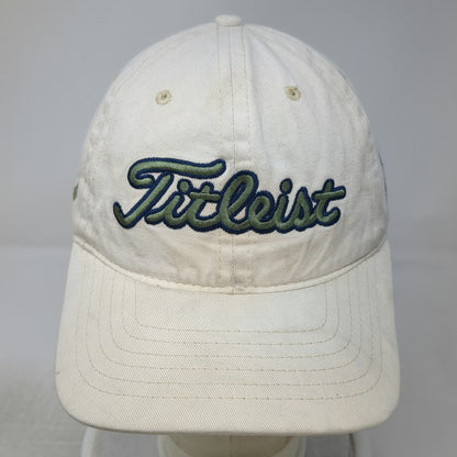 Titleist Baseball Cap Beige One Size FootJoy FJ Adjustable Cotton Green Blue hat