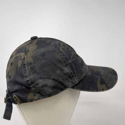 Yupoong Baseball Cap Black OSFM Camo Enthuzst American Flag Slideback Hat Logo