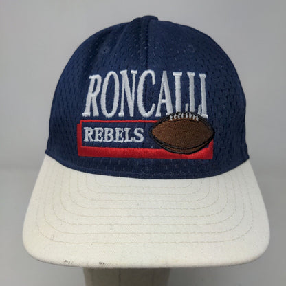 DeLong Men's Snapback Hat Blue Size M-L Embroidered Roncali Rebels Logo
