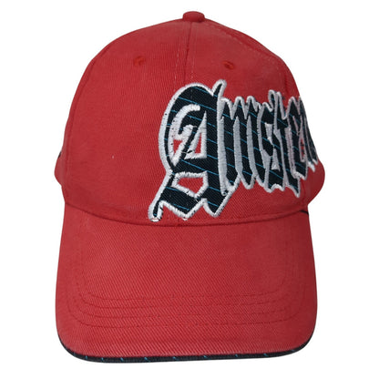 Amsterdam Baseball Cap Red One Size Adjustable Embroidered 6 Panel Fox