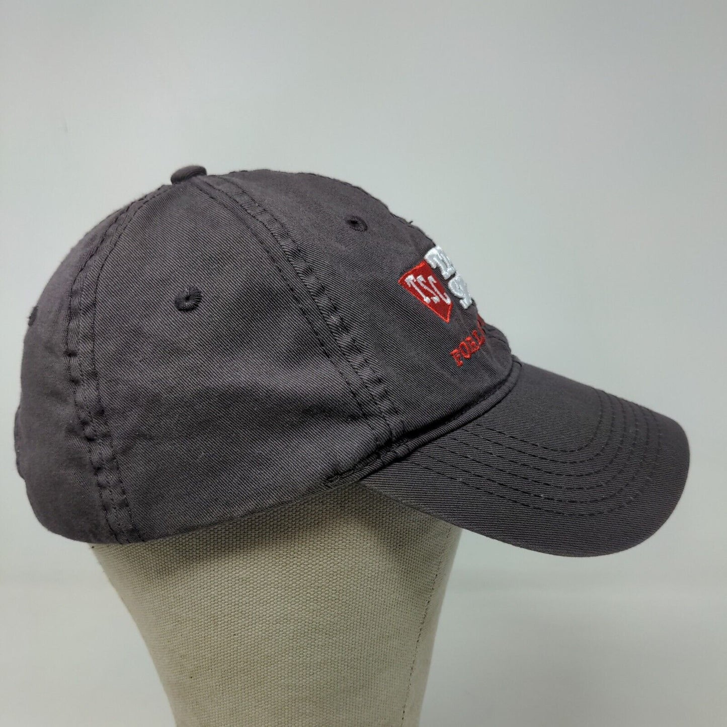 Tractor Supply Co Men's Slideback Hat Gray Adjustable Embroidered Logo Cotton