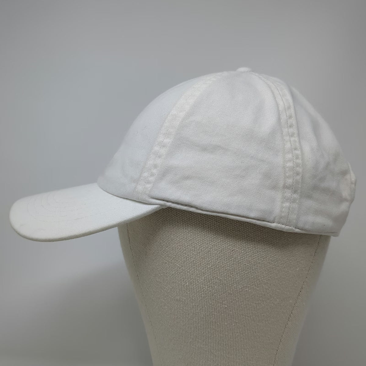 GAP White One Size Baseball Cap Slideback Hat Unstructured Cotton Plain