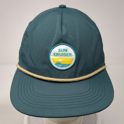 Sun Cruiser 5 Panel Blue One Size Rope Snapback Hat Nylon Patch Graphic Outdoor