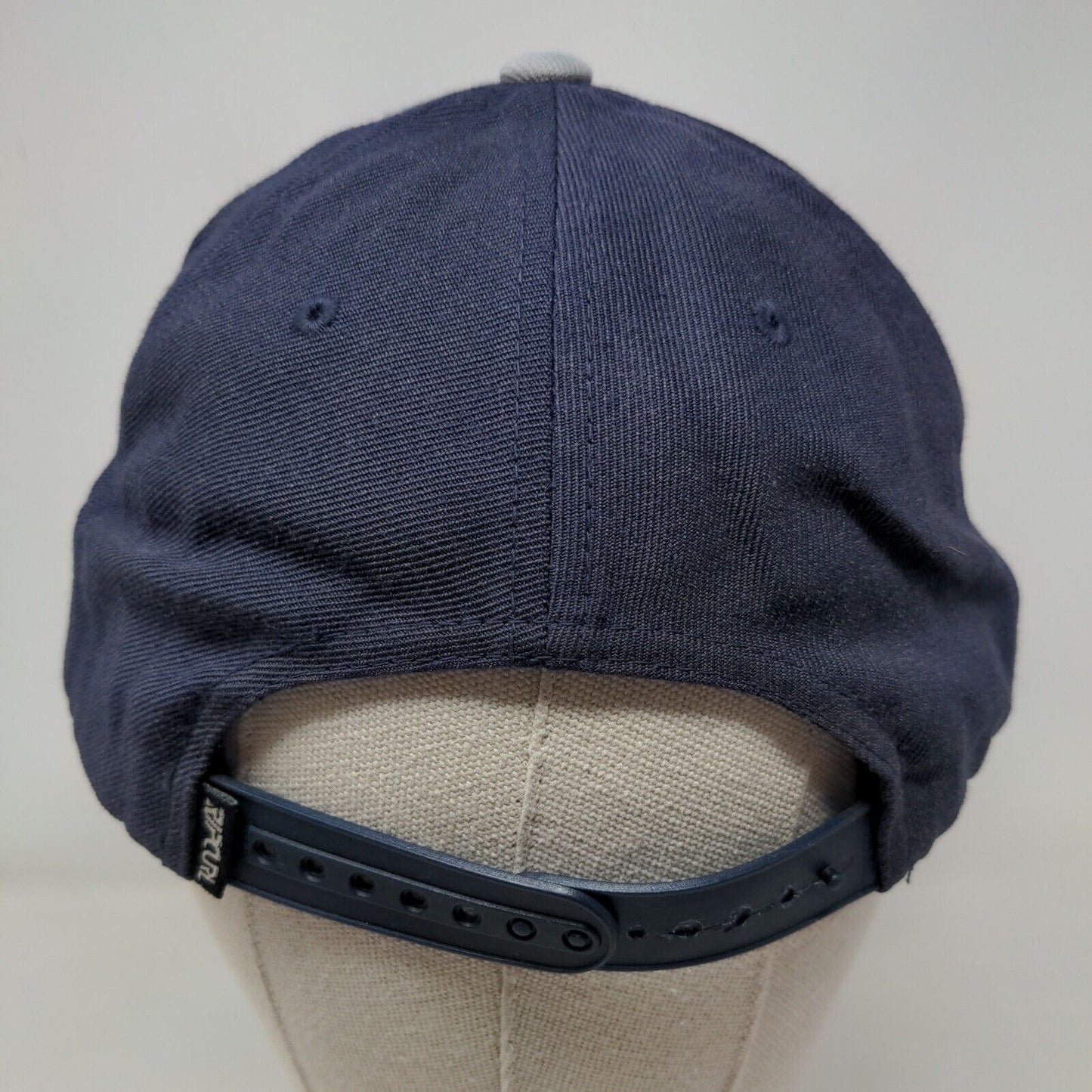 Rip Curl Snapback Hat Blue One Size Adjustable Embroidered Vented Holes 6 Panel