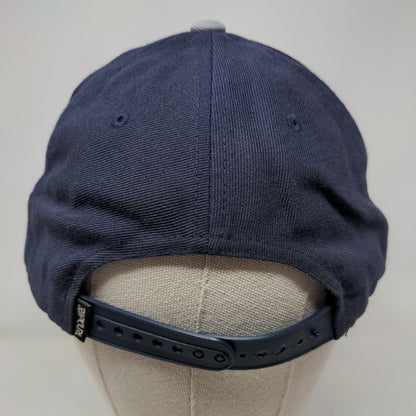 Rip Curl Snapback Hat Blue One Size Adjustable Embroidered Vented Holes 6 Panel