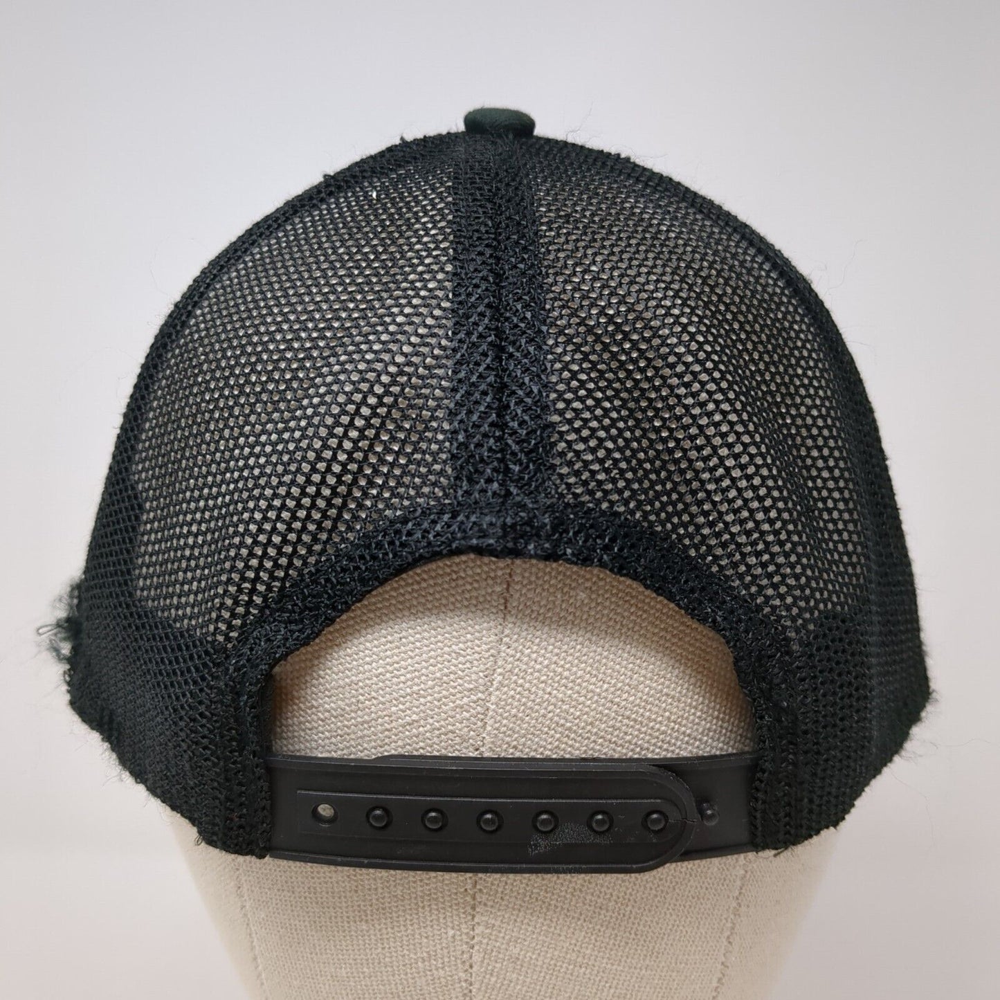 Vortex Snapback Trucker Hat Black One Size Adjustable Embroidered Mesh Back