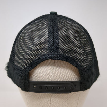 Vortex Snapback Trucker Hat Black One Size Adjustable Embroidered Mesh Back