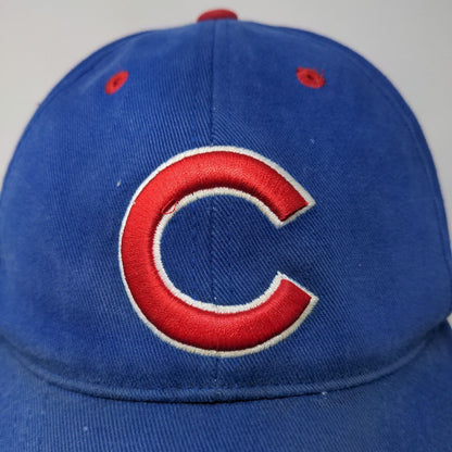 Unbranded Men's Strapback Hat Blue Adjustable Embroidered Chicago Cubs Logo