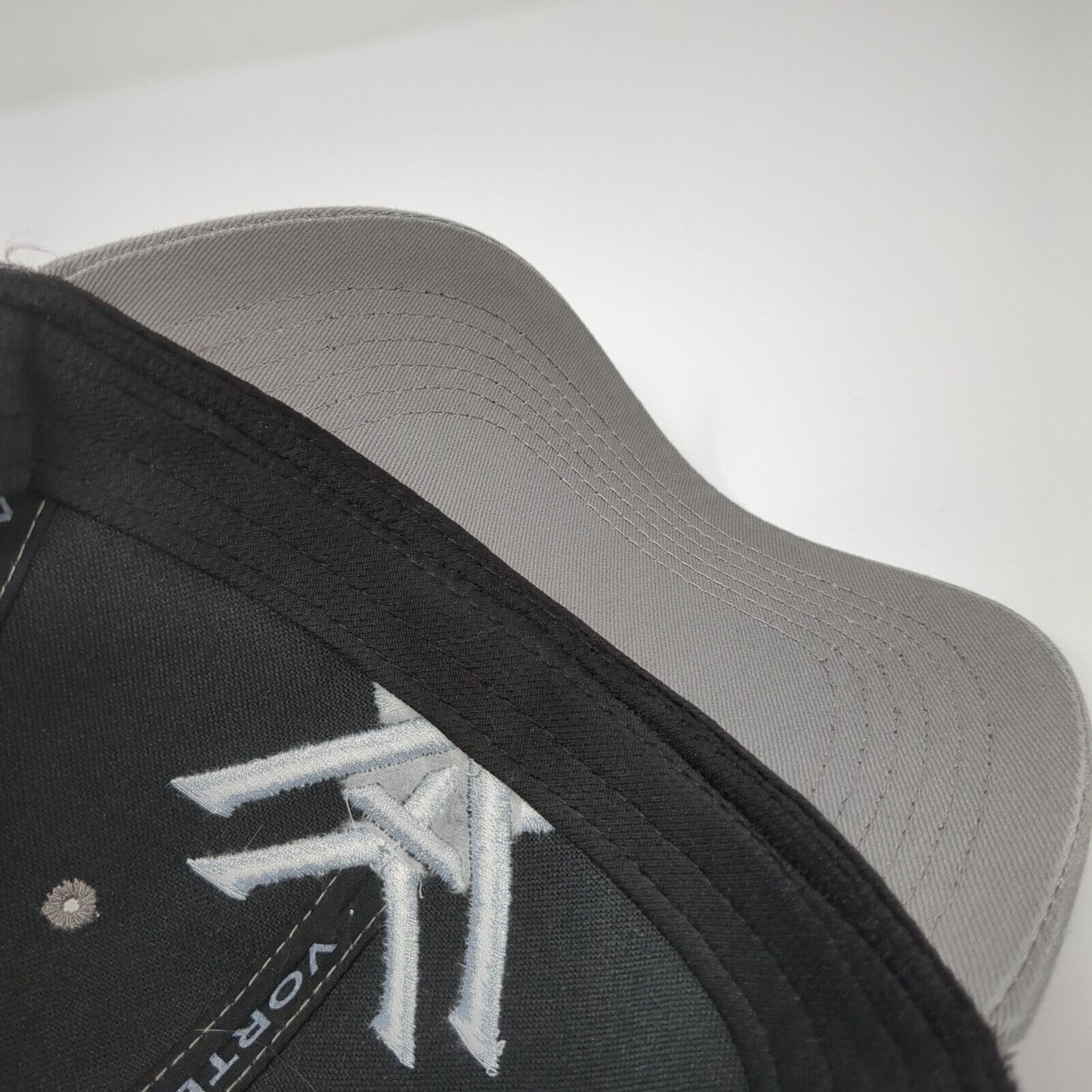 Vortex Snapback Trucker Hat Gray One Size Adjustable Mesh Back 6 Panel