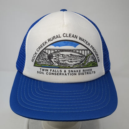 Rock Creek Rural Clean Water Program Trucker Hat Blue OS Mesh Back Speedway