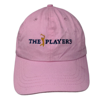 The Players Golf Slideback Hat Pink OSFA Embroidered Adjustable 6 Panel