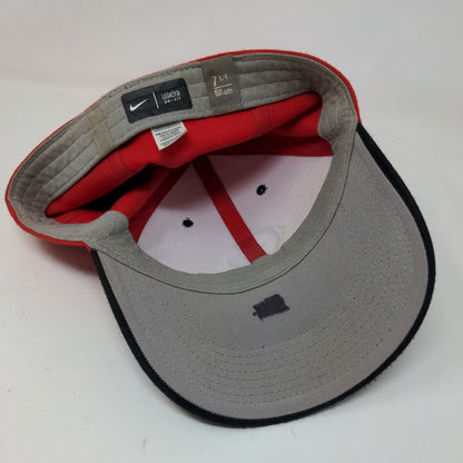 Nike Legacy91 Dri Fit Men's Fitted Hat Red Black Size 7 1/4 Embroidered CR Logo