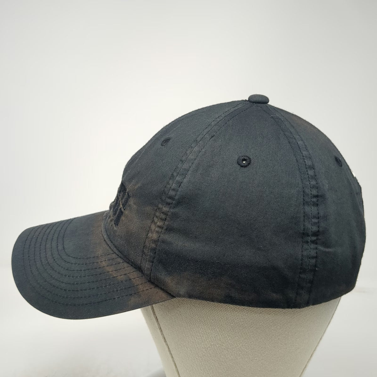 Nike Baseball Cap Black OSFM CSI TV Show Logo Distressed Slideback Hat Swoosh