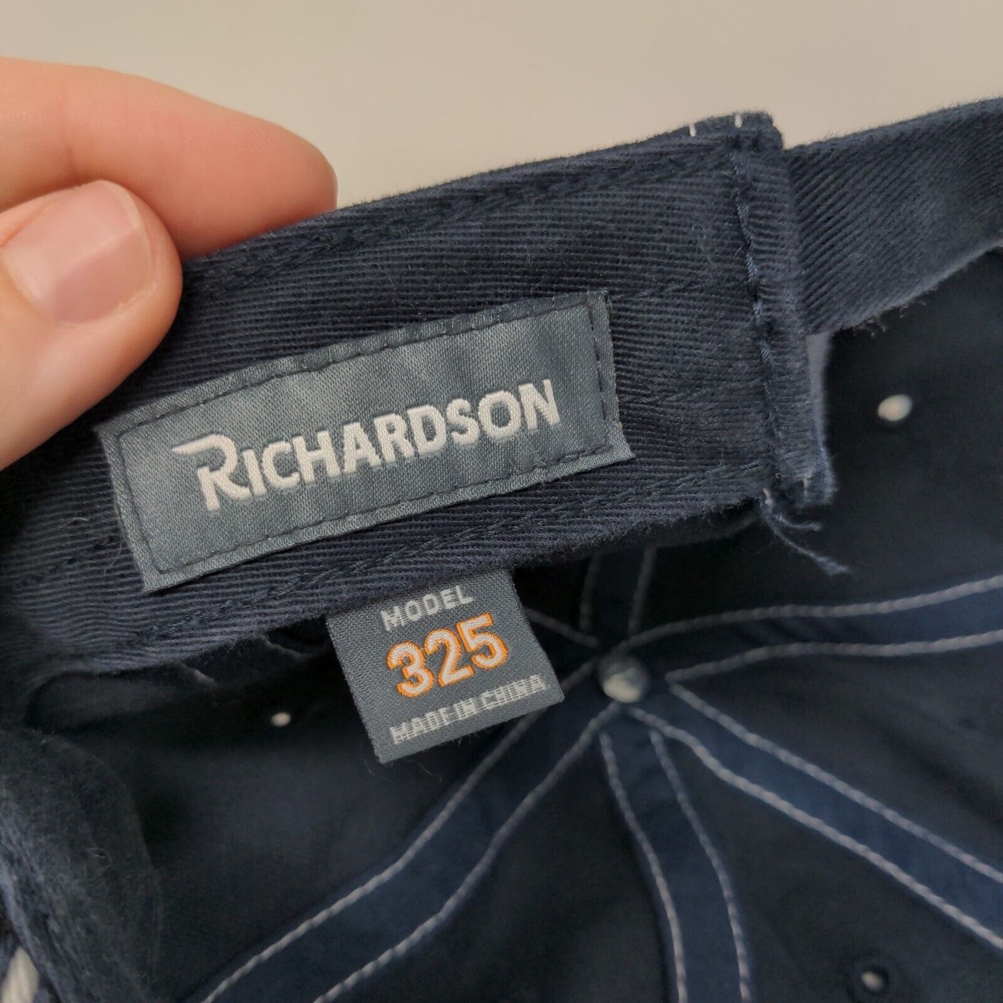 Richardson Slideback Hat Blue One Size Embroidered Logo Adjustable