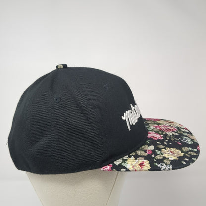 MisterWives Snapback Hat Multicolor One Size Embroidered Floral Crown