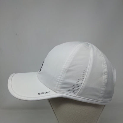 Adidas Aeroready Strapback Hat White One Size 3 Stripes Adjustable